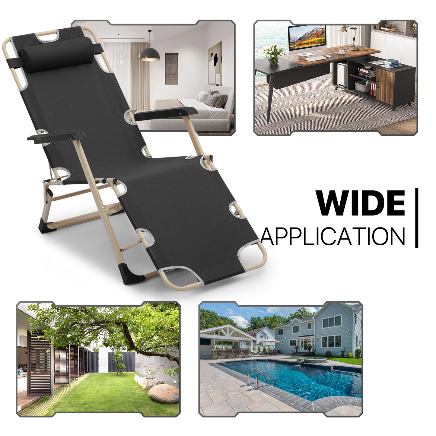 Folding Patio Chair - Oxford Fabric