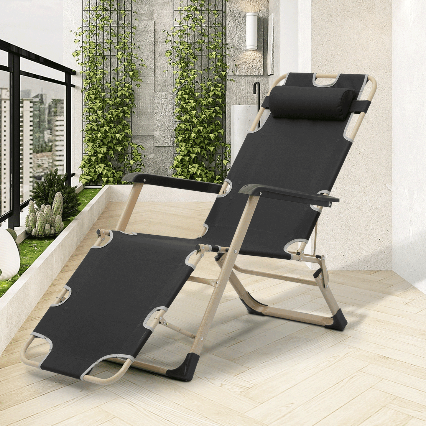 Folding Patio Chair - Oxford Fabric