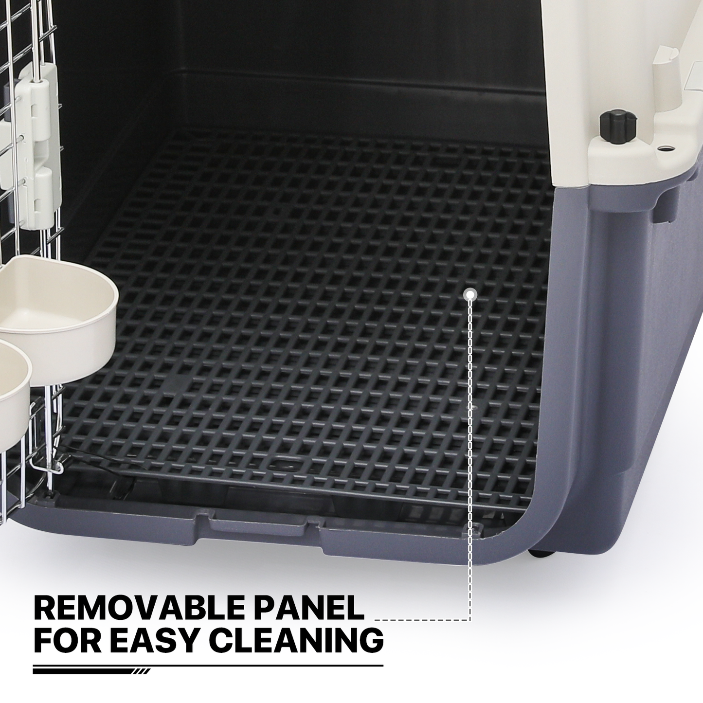 32" Pet Hard Sided Travel Carrier - Up to 40 lbs - Detachable Door