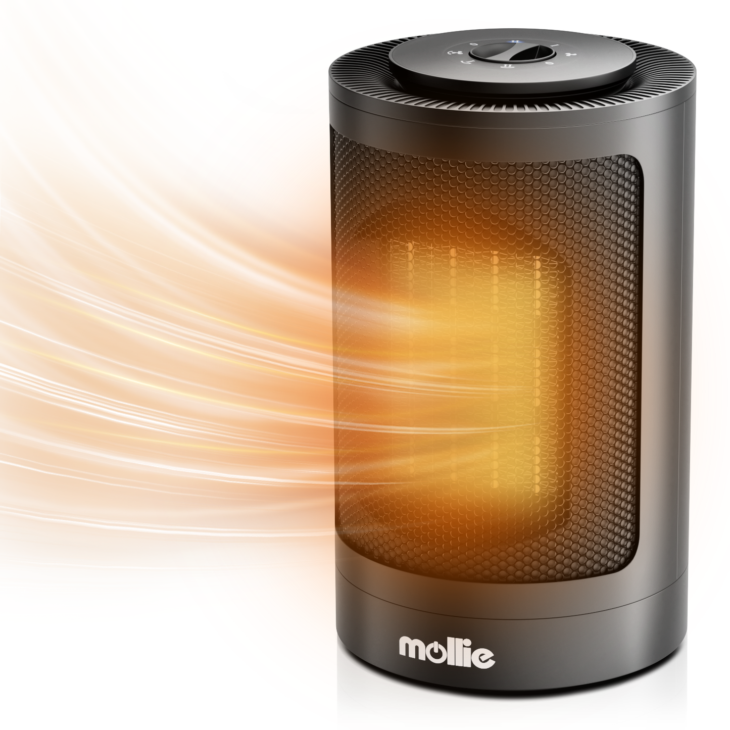 1500W Electric 3 Modes Cylindrical PTC 160 sq.ft Space Heater