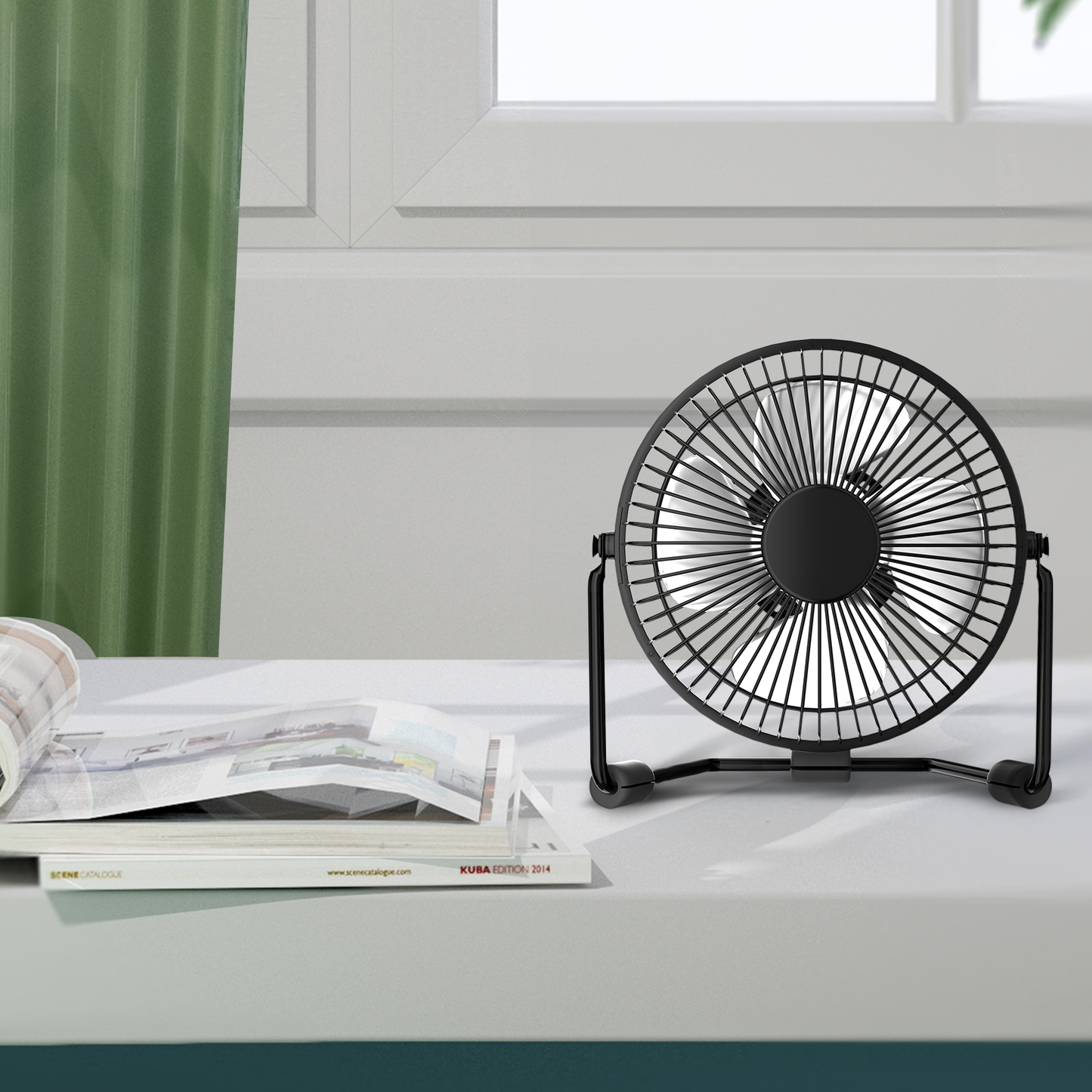 4" USB Portable Tabletop Fan - Adjustable Tilt