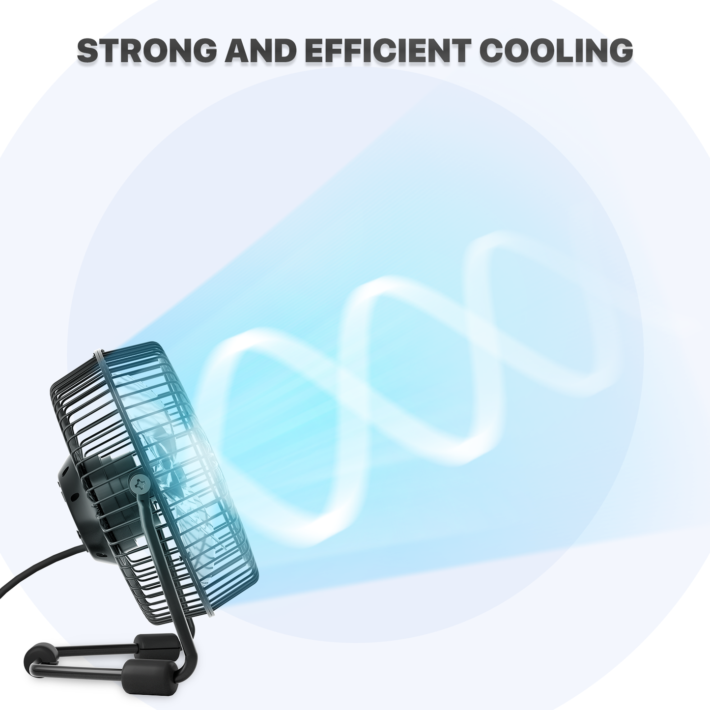 4" USB Portable Tabletop Fan - Adjustable Tilt