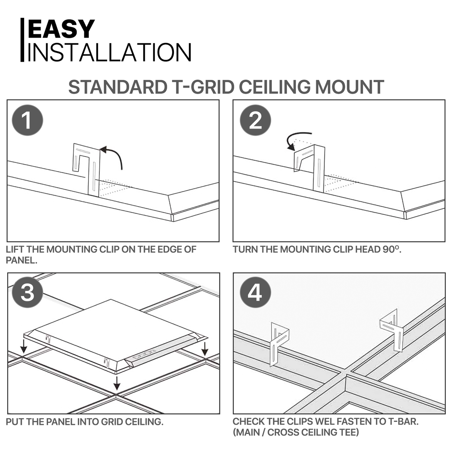 2x4 FT LED Flat Panel Light, 2 / 4 /6 Pack