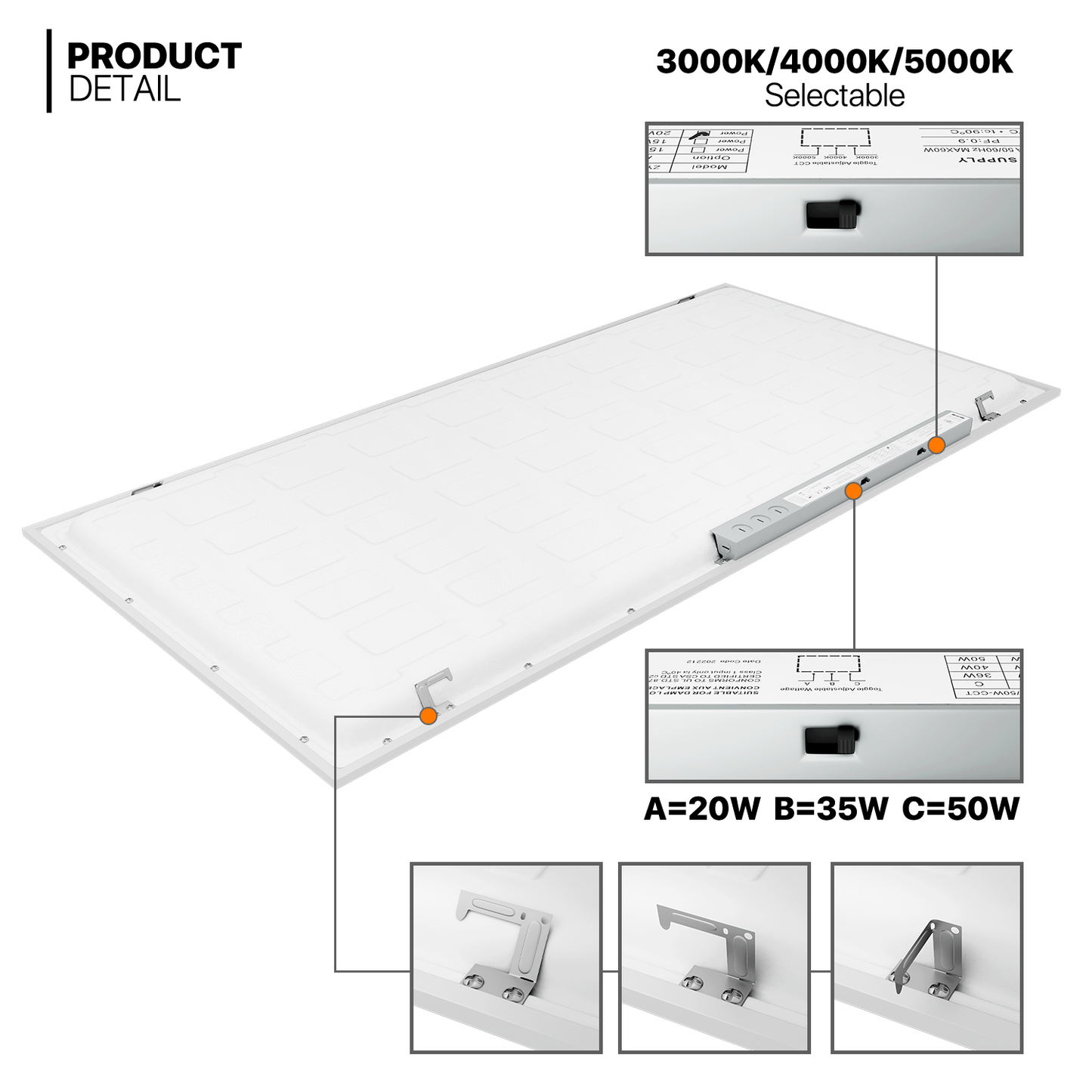 2x4 FT LED Flat Panel Light, 2 / 4 /6 Pack