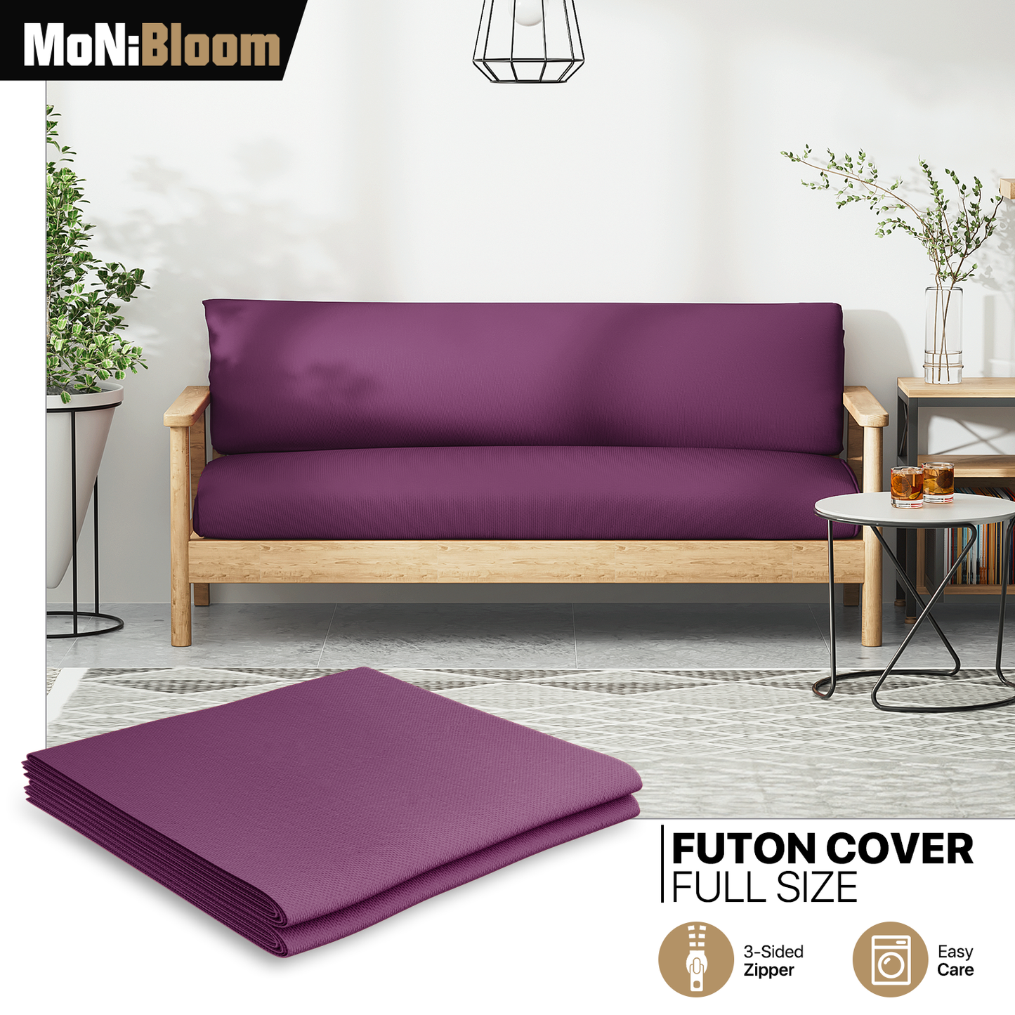 Futon Cover - Polyester - Full Size 54"x75"x2"