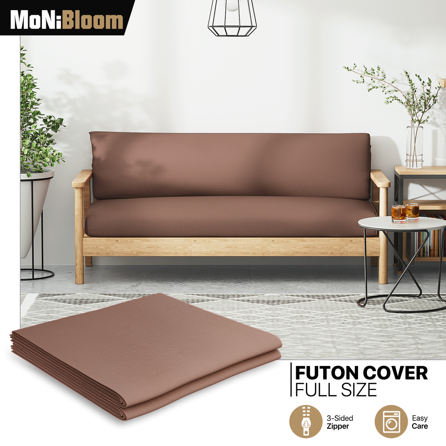 Futon Cover - Polyester - Full Size 54"x75"x2"