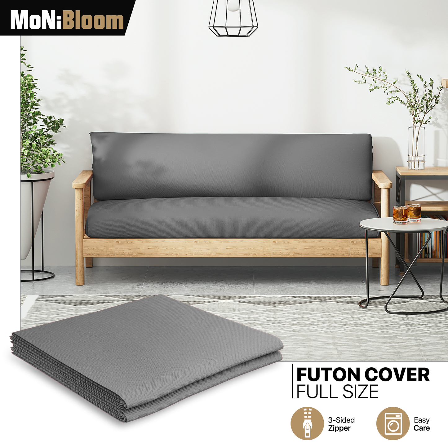 Futon Cover - Polyester - Full Size 54"x75"x2"