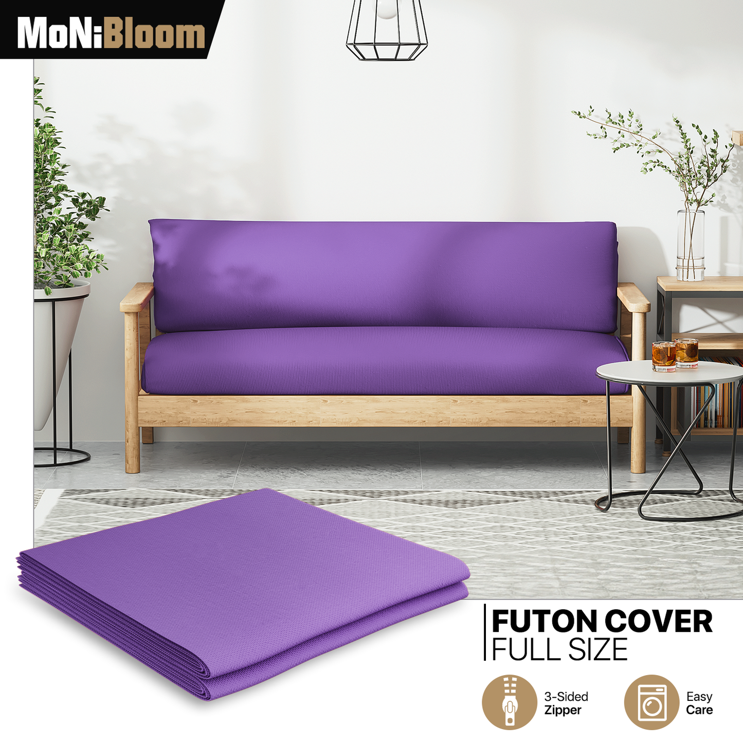 Futon Cover - Polyester - Full Size 54"x75"x2"