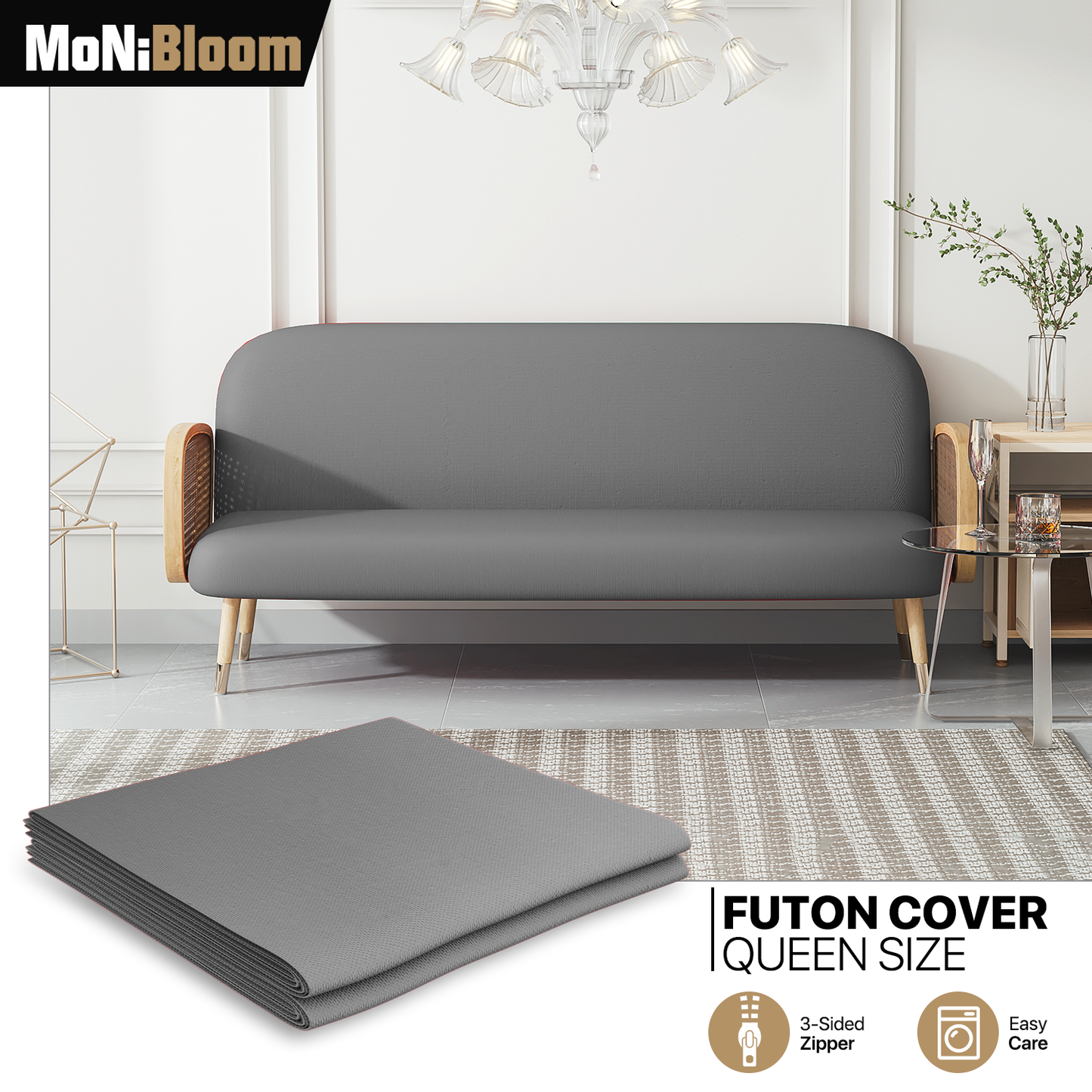 Futon Cover - Polyester - Queen Size 60"x80"x2"