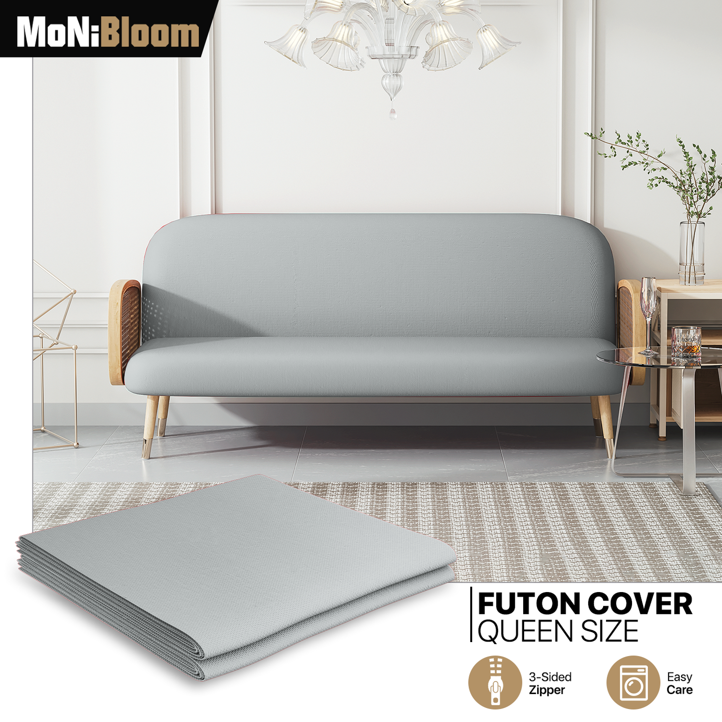 Futon Cover - Polyester - Queen Size 60"x80"x2"