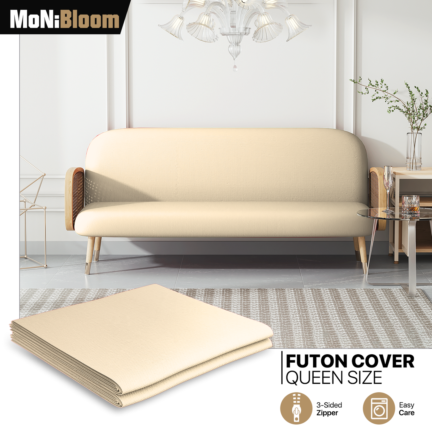 Futon Cover - Polyester - Queen Size 60"x80"x2"