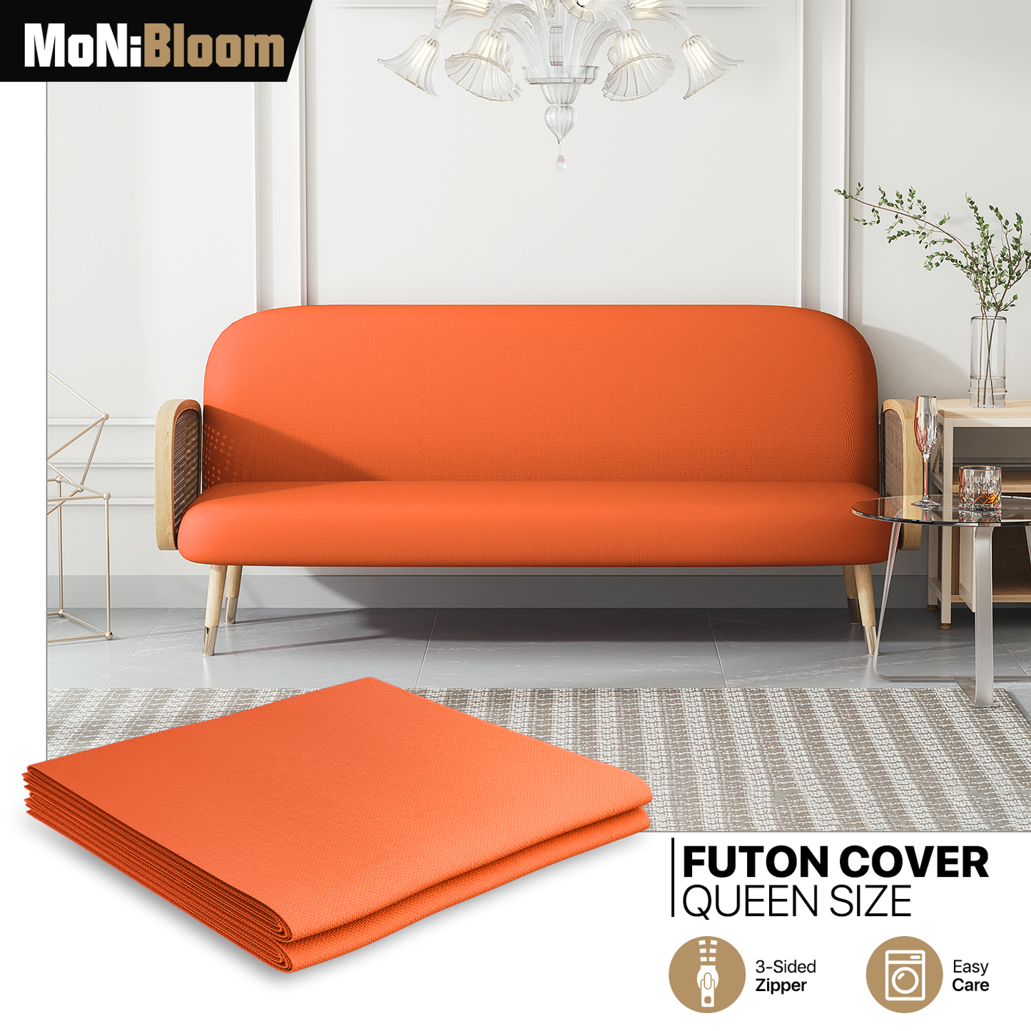 Futon Cover - Polyester - Queen Size 60"x80"x2"
