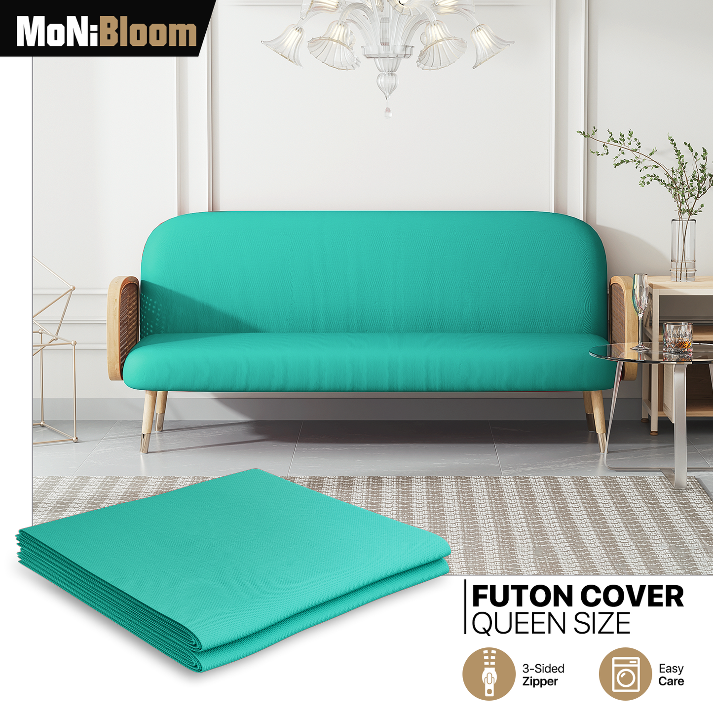 Futon Cover - Polyester - Queen Size 60"x80"x2"