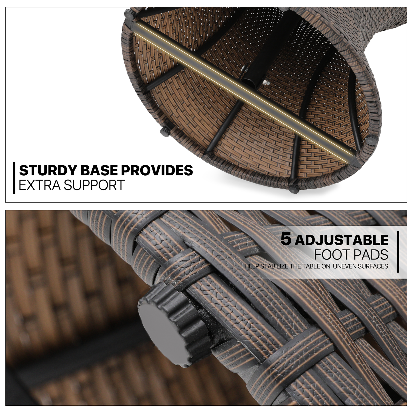 7.5 Gallon Cool Bar Table - Patio Adjustable Table - Brown