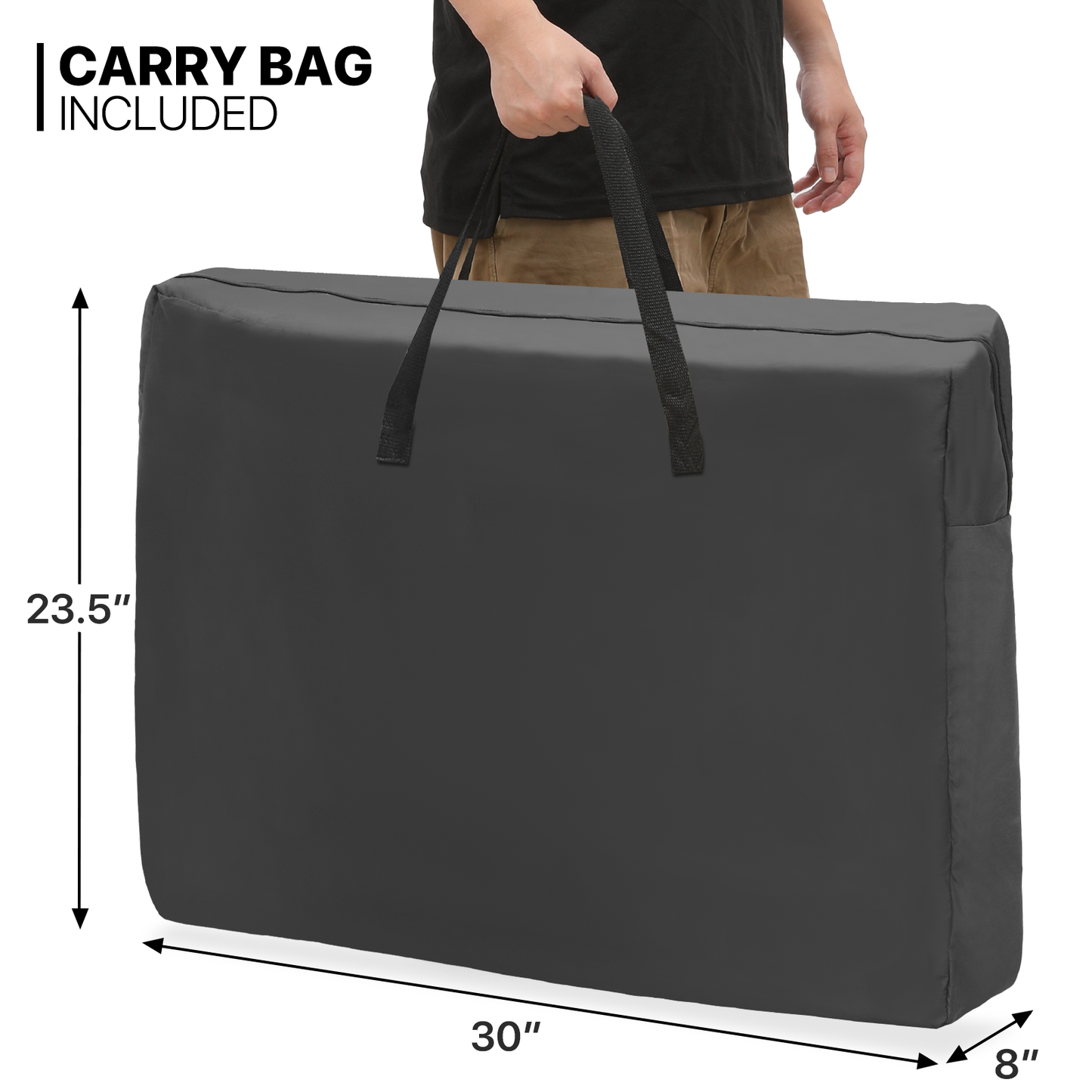 Folding Cot Portable Reclining Military Bed w/Carry Bag
