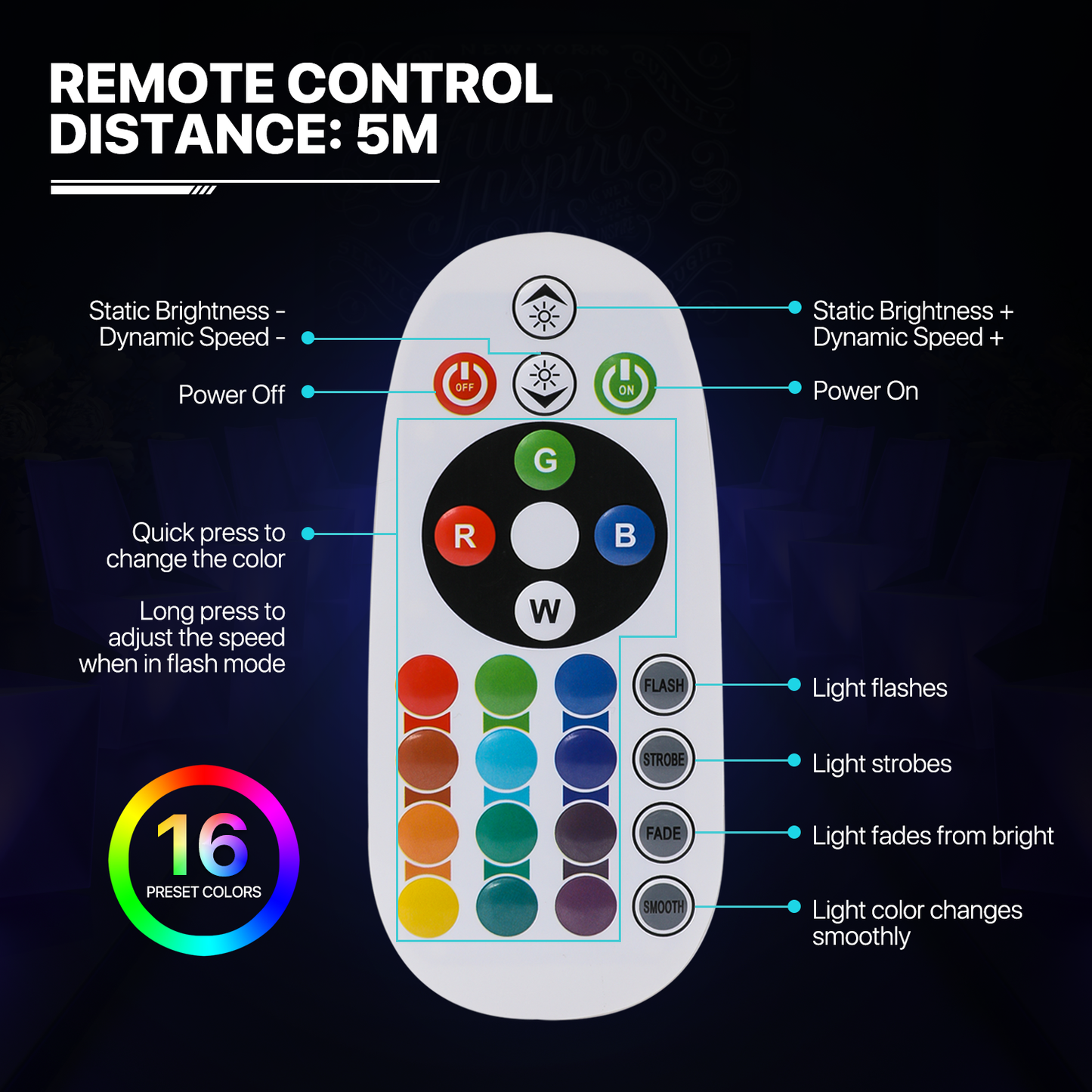 LED - Chair - Curved Bench - 16 Colors Remote Control