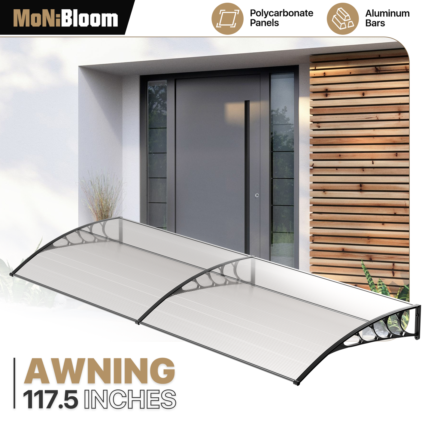 Patio Front Door Awning Window Sun Rain Protection Shelter Canopy