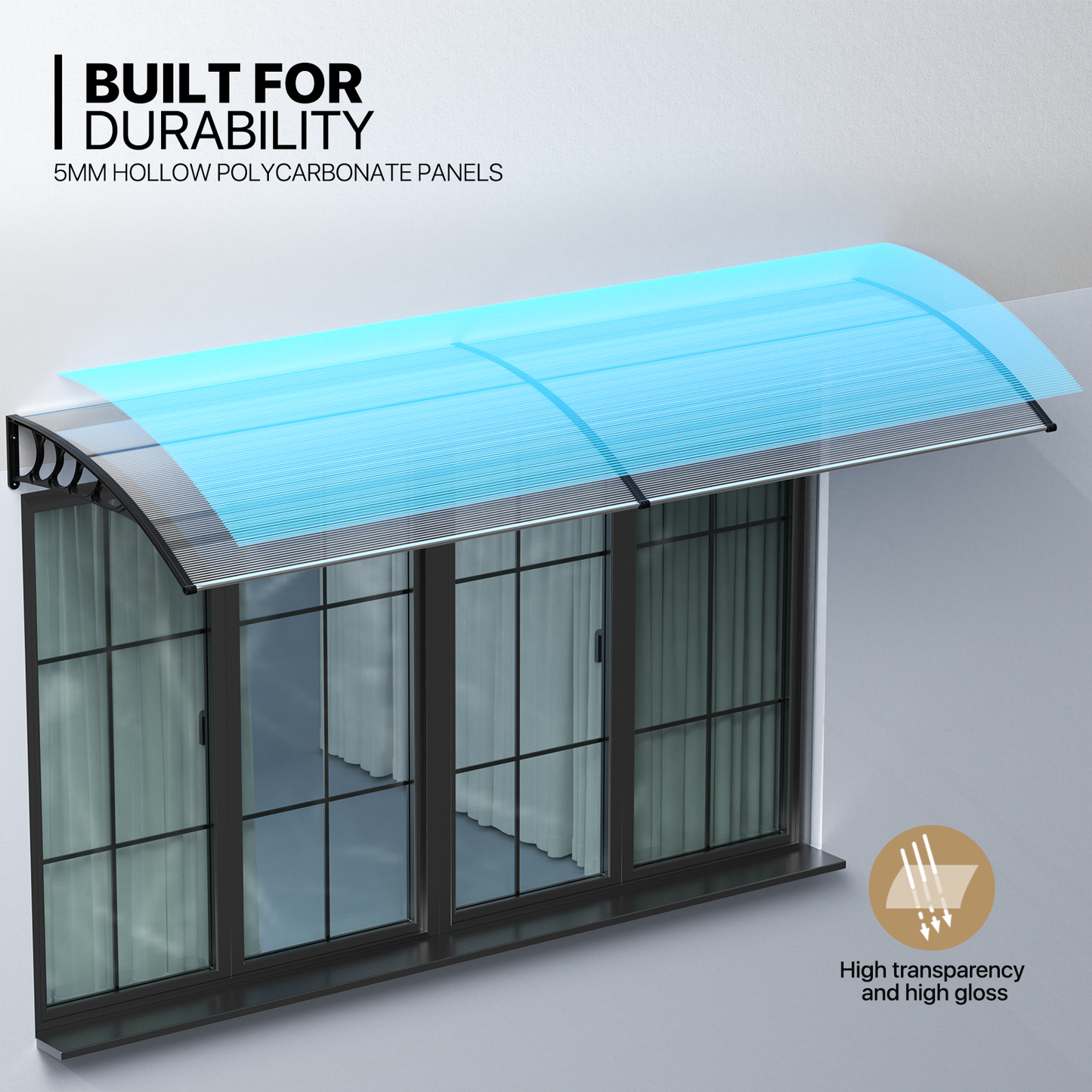 Patio Front Door Awning Window Sun Rain Protection Shelter Canopy
