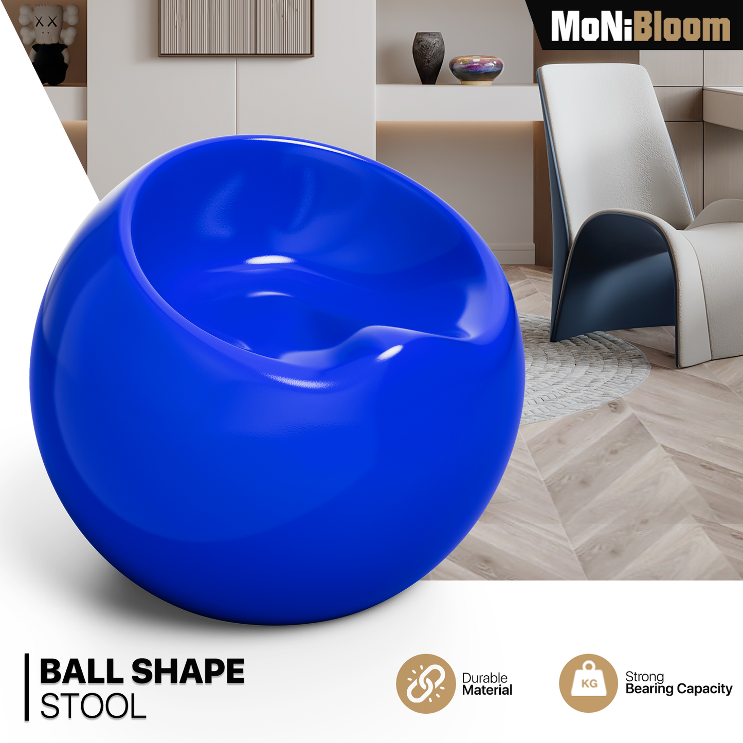 Outdoor Living Room Patio Night Club Bar Cocktail Kid Pouf Chair Ball Seat Black