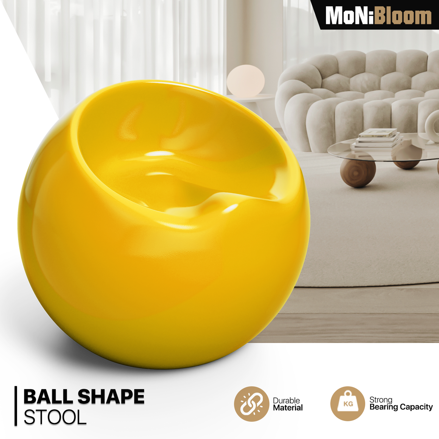 Outdoor Living Room Patio Night Club Bar Cocktail Kid Pouf Chair Ball Seat Black