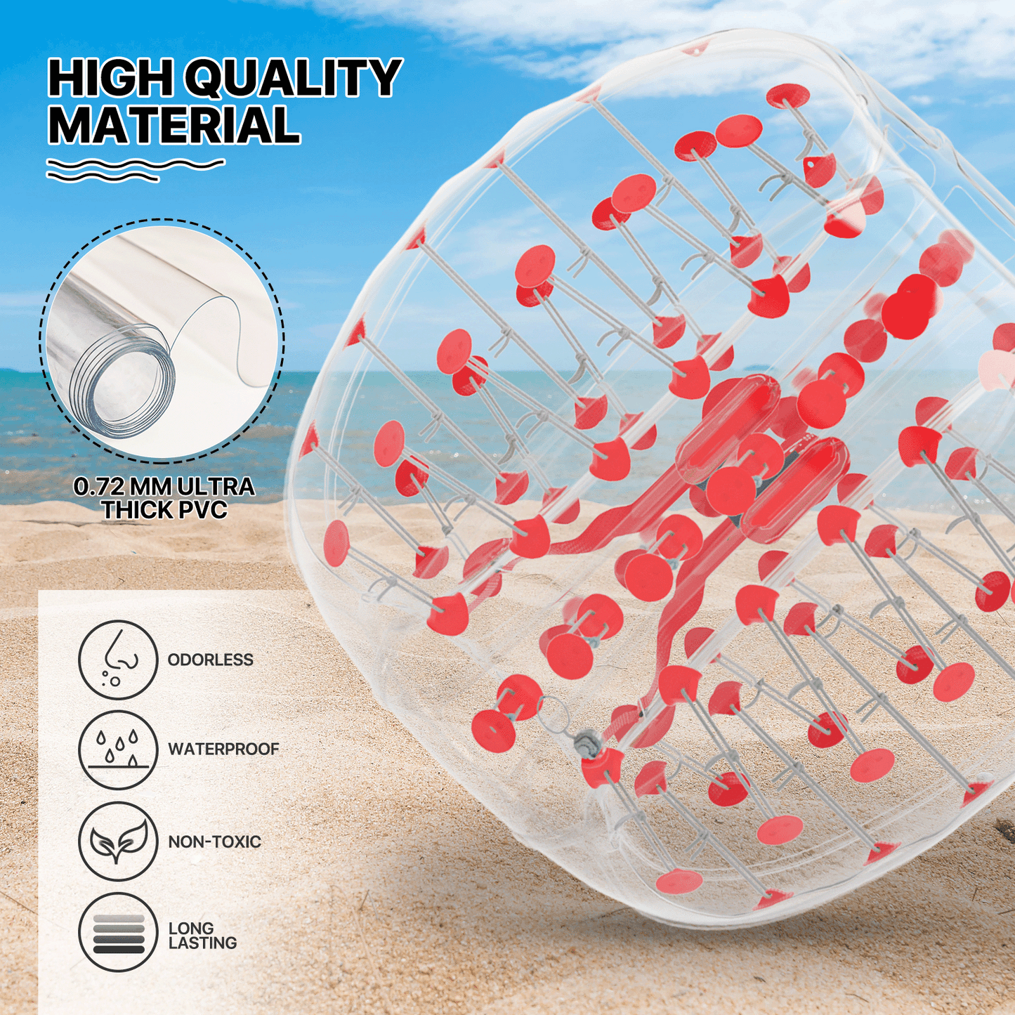 Adult 59" Inflatable Bumper Ball - PVC Materia