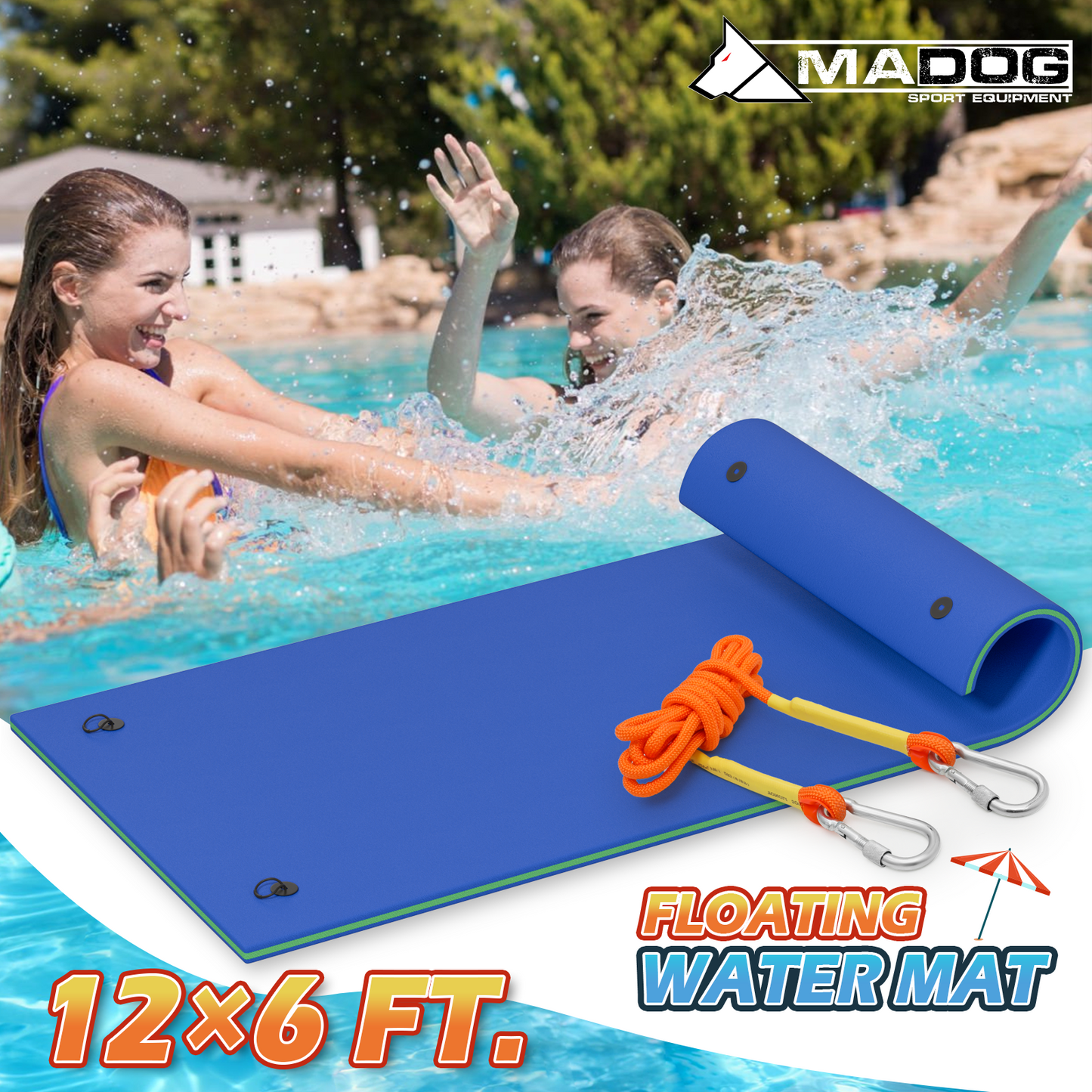 12 * 6 ft Water Floating Mat