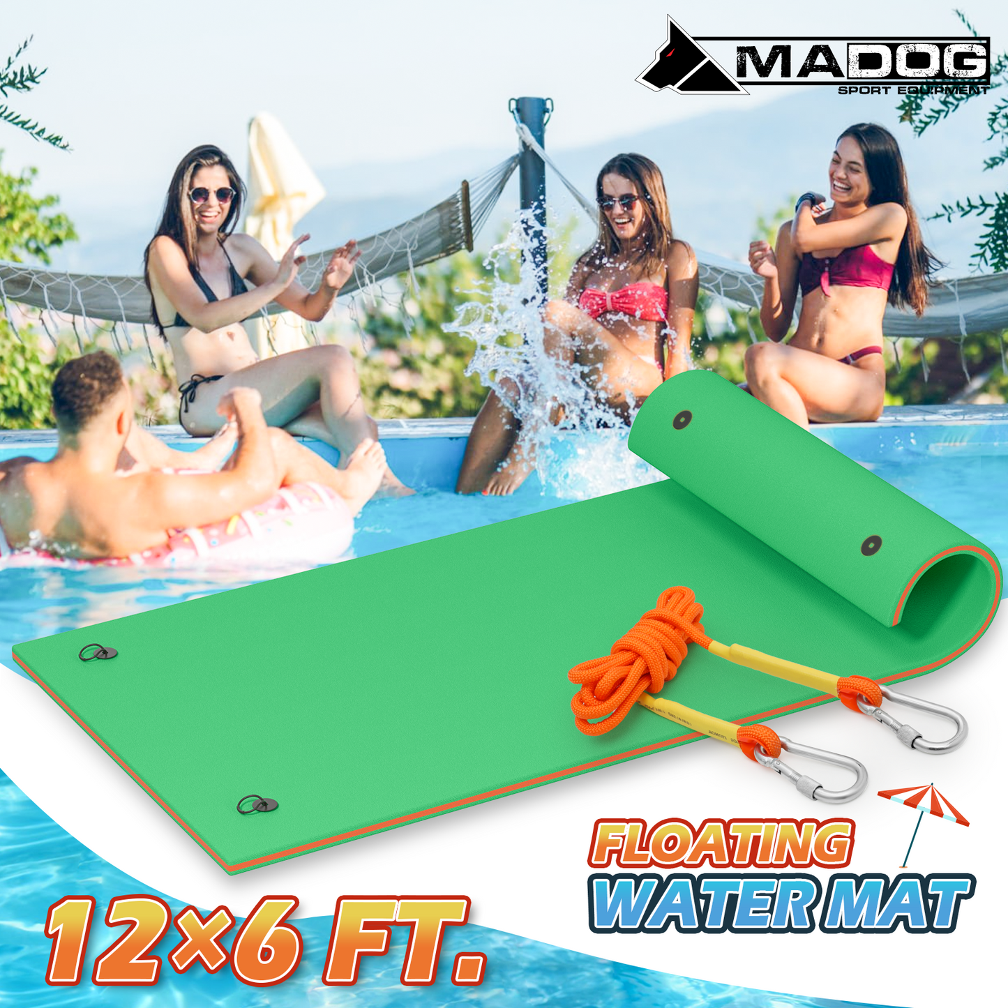 12 * 6 ft Water Floating Mat