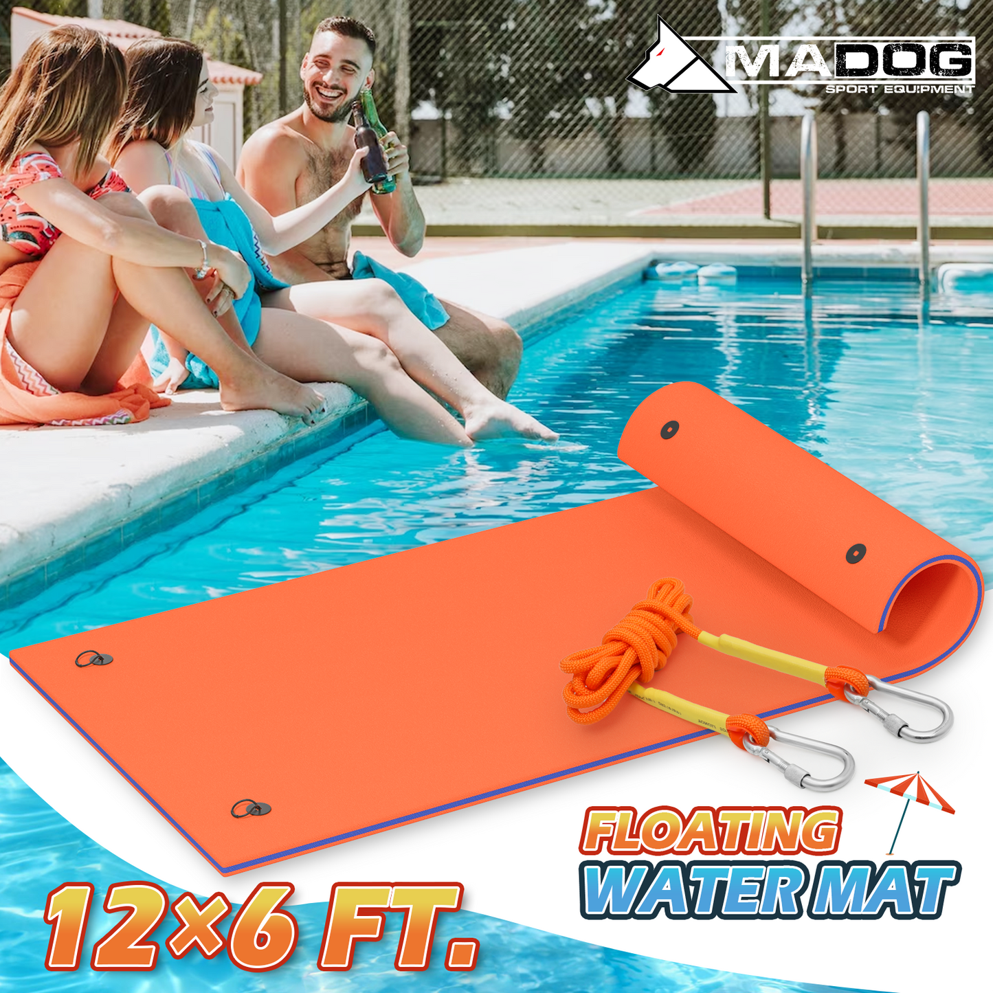 12 * 6 ft Water Floating Mat