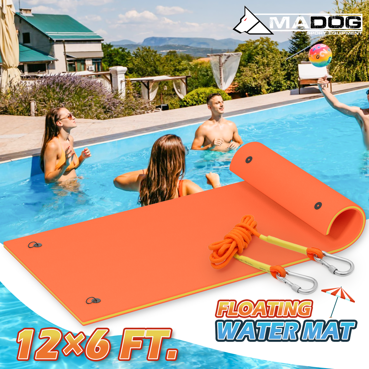 12 * 6 ft Water Floating Mat