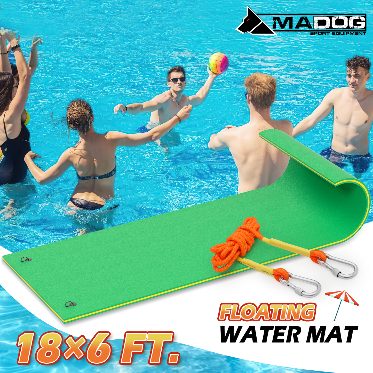 18 * 6 ft Water Floating Mat