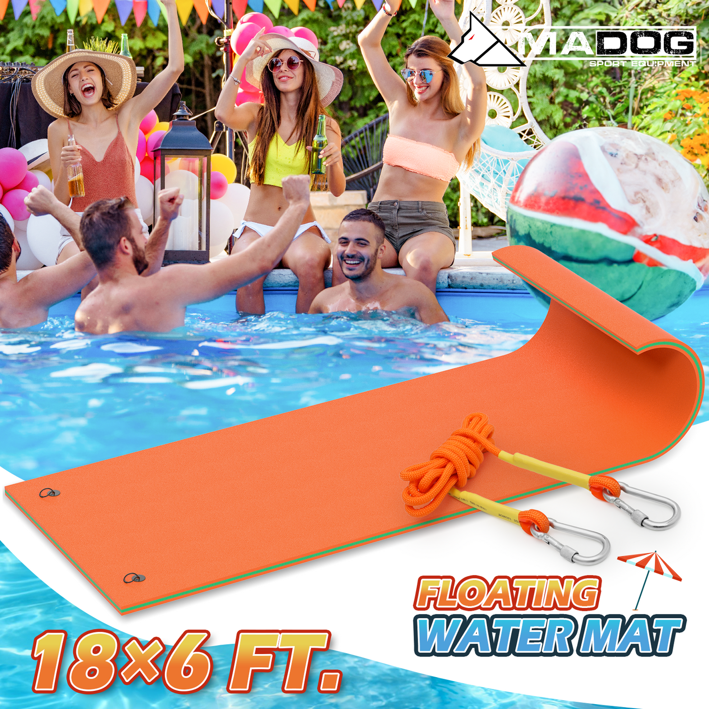 18 * 6 ft Water Floating Mat