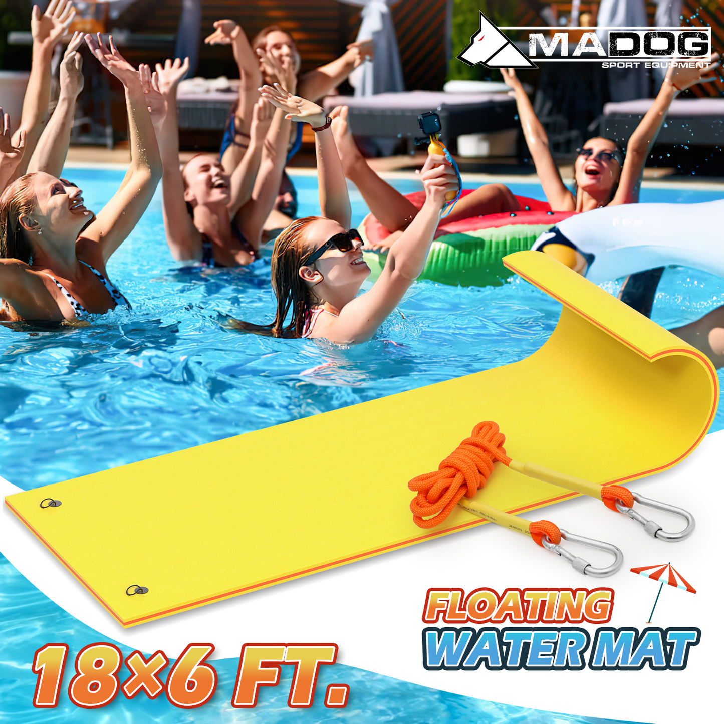 18 * 6 ft Water Floating Mat