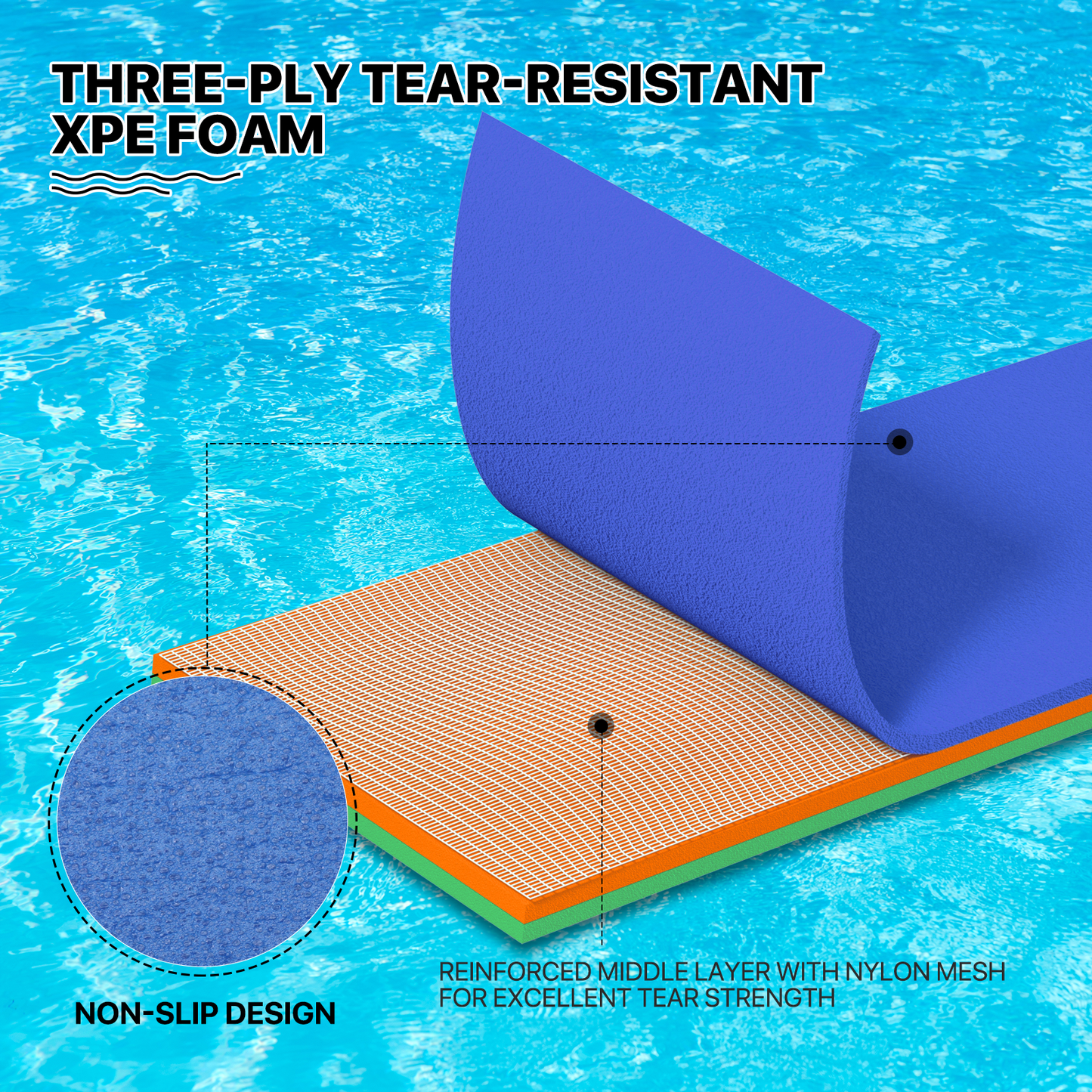 6 * 2 ft Water Floating Mat
