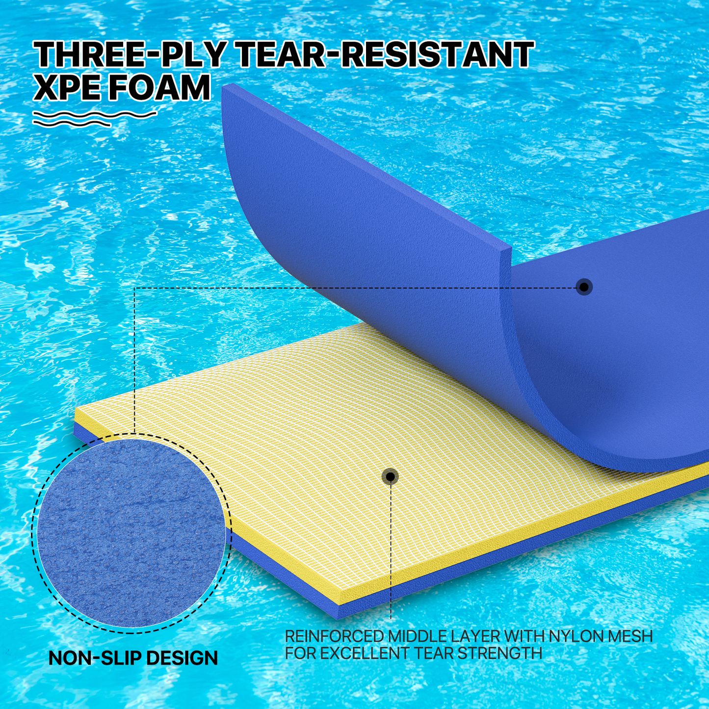 7 * 3 ft Water Floating Mat