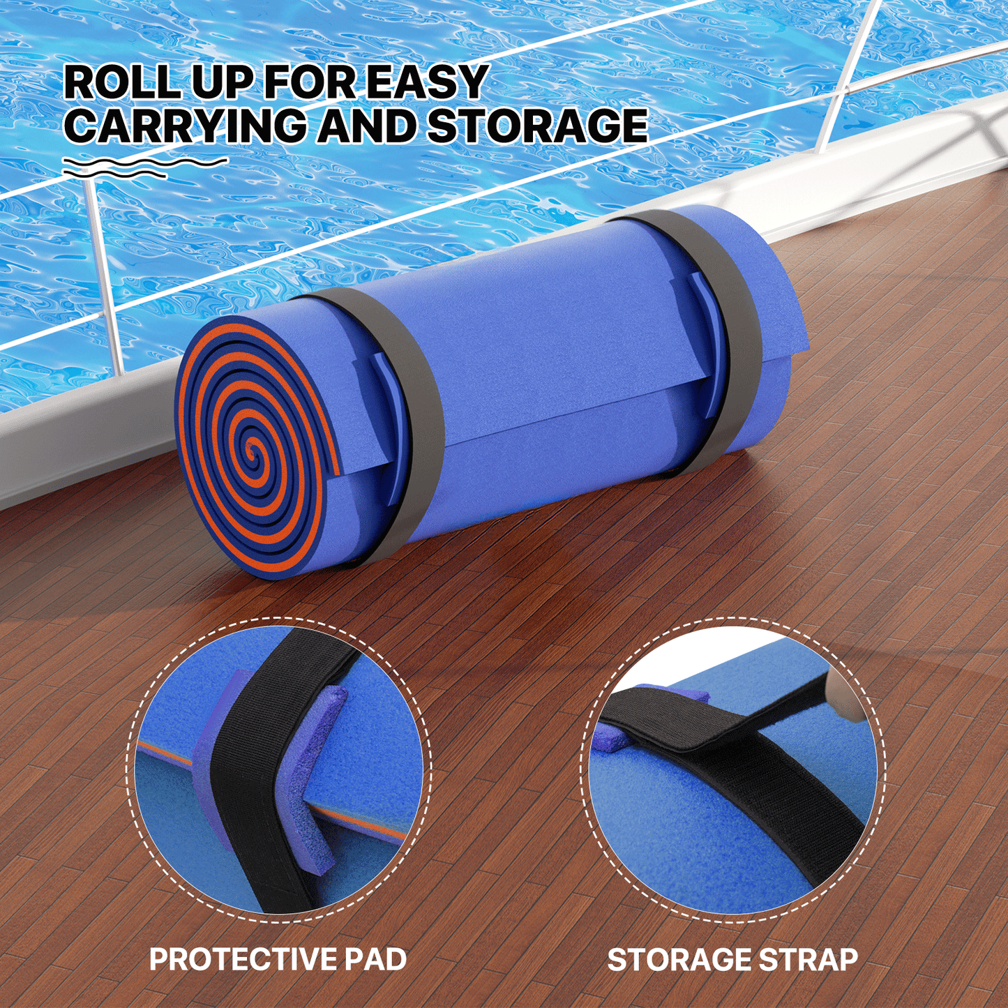 9 * 6 ft Water Floating Mat