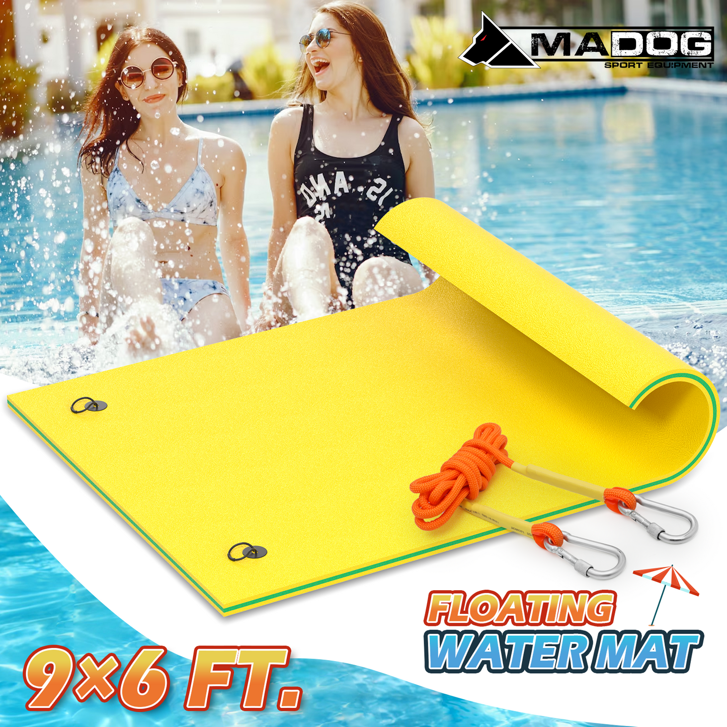 9 * 6 ft Water Floating Mat