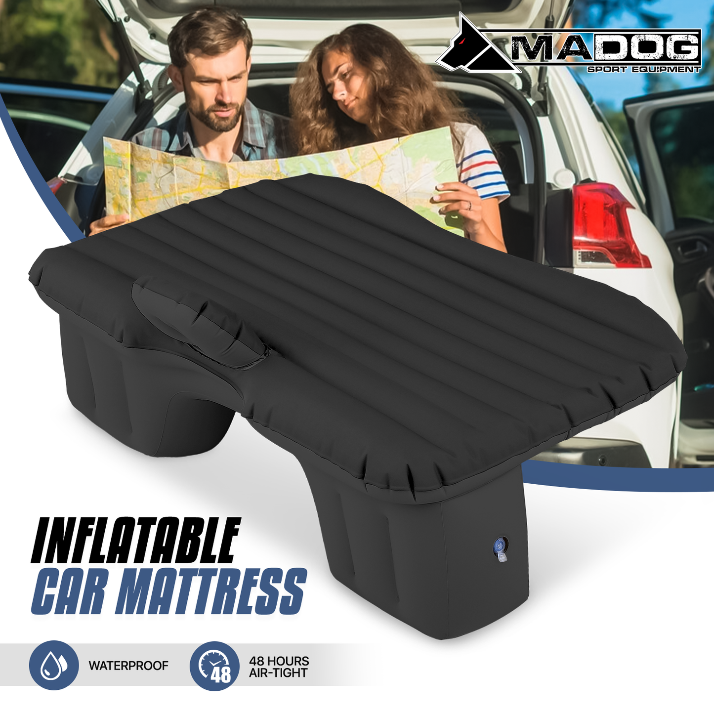 PVC Inflatable Car Mattress -52''*30''*12''
