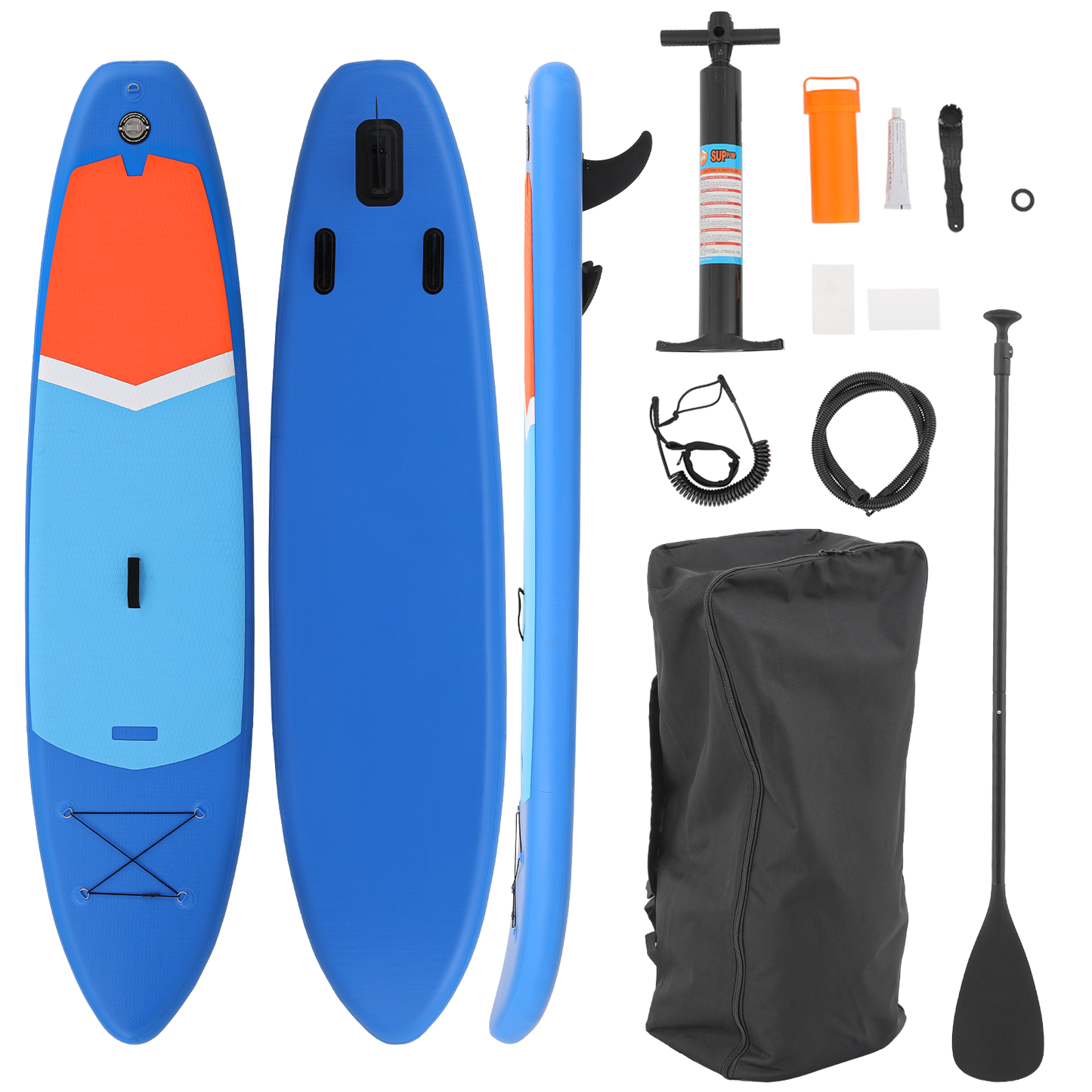 10.5ft Stand Up Paddle Board - PVC Material -Displacement 330L, Max Load Capacity 333 lb, Max Air Pressure 15PSI