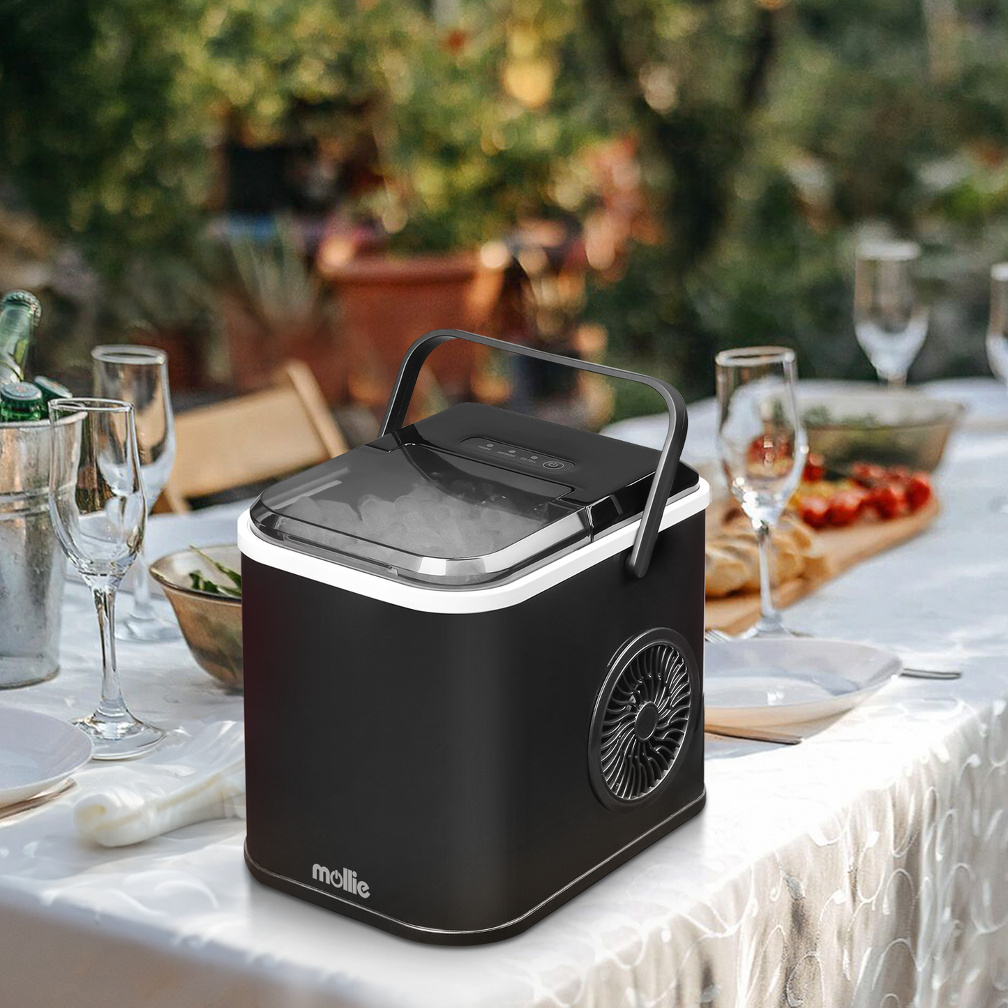 Ice Maker Machine - 1.1L Storage Tank - Bullet Shape - 22lbs/ 24hrs - with Scoop