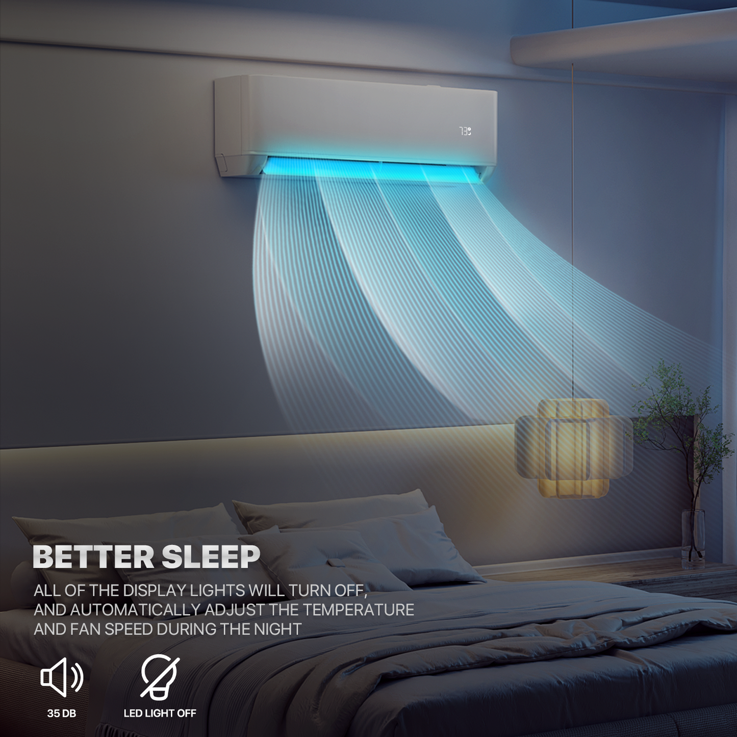 24000 PTU Ductless Mini Split Heat Pump Set
