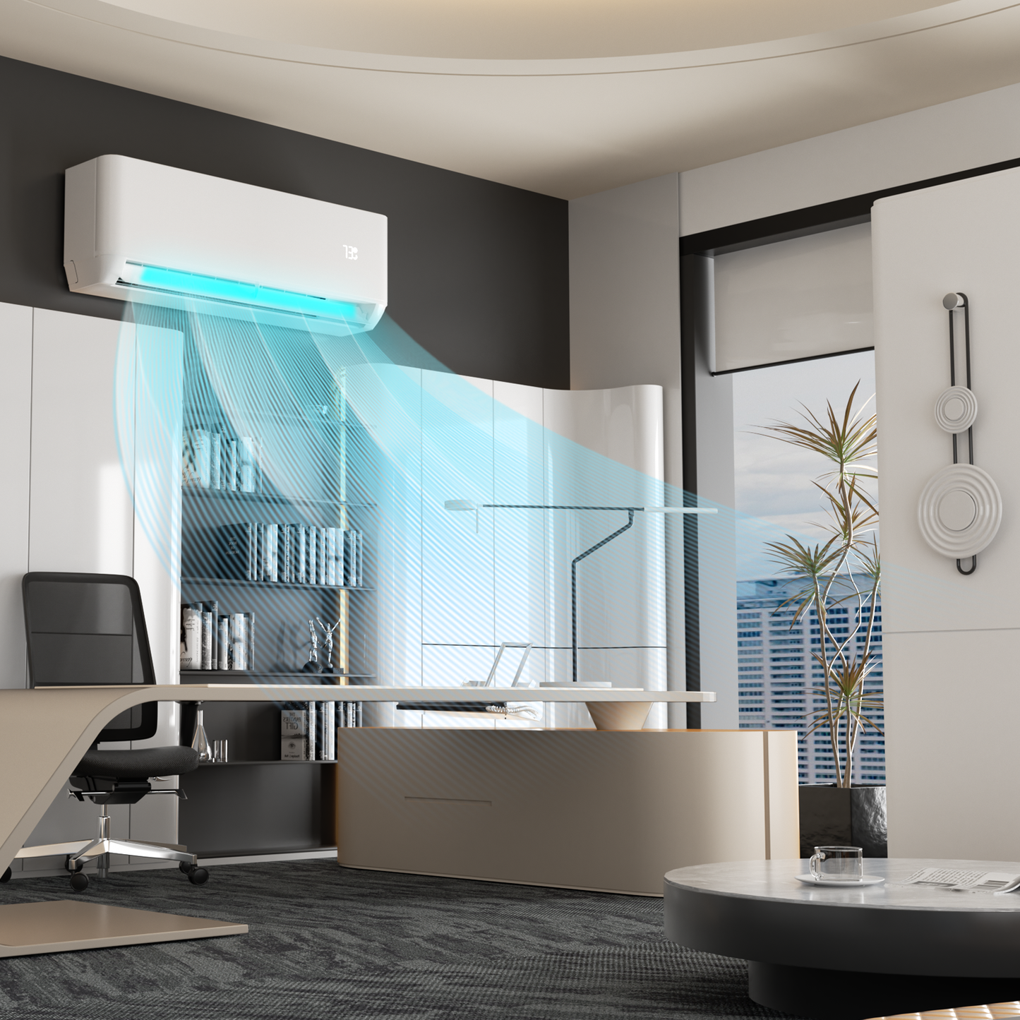 24000 BTU Split Air Conditioner - Cooling & Heating Function- WIFI APP Control - 4-in-1 filter