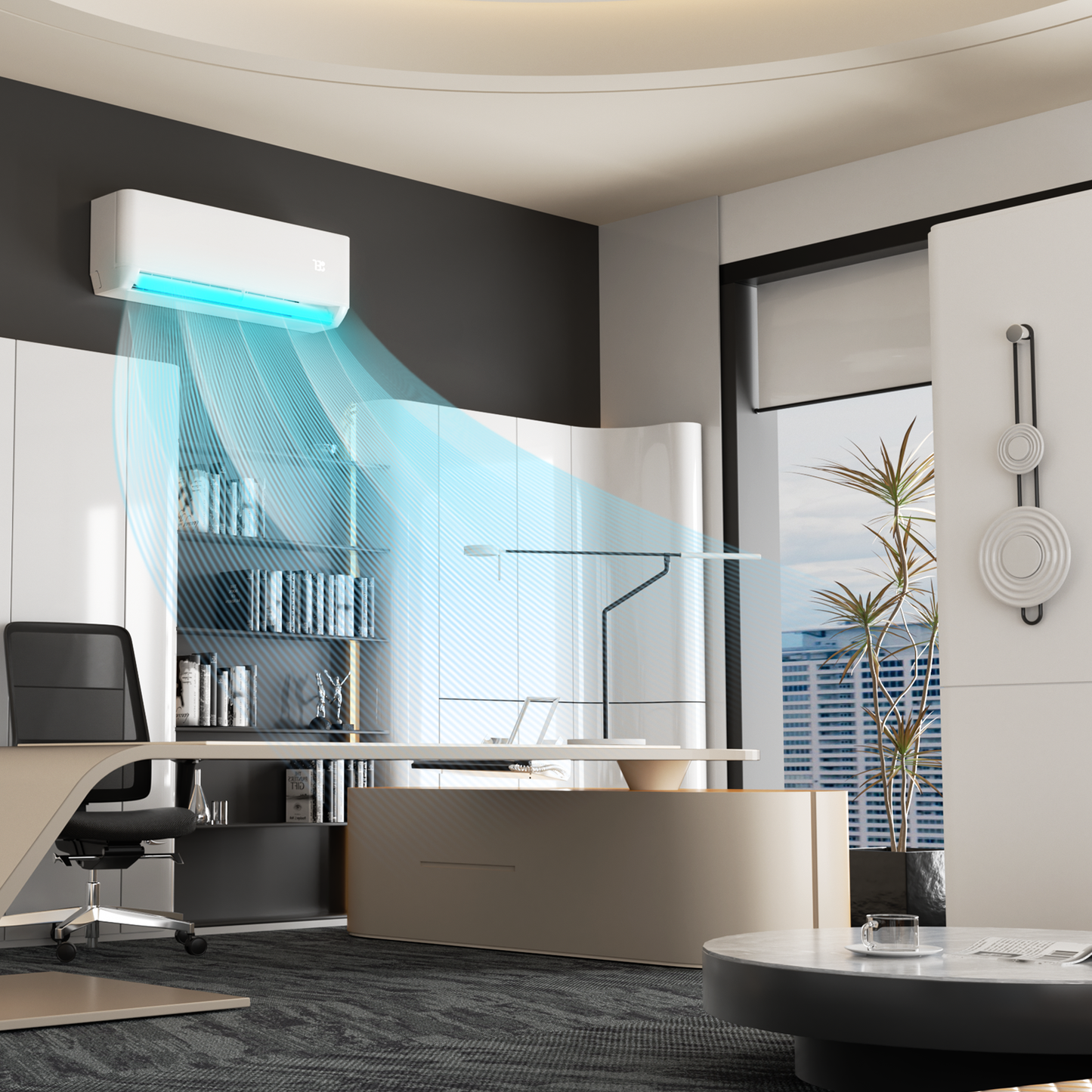 9000 PTU Ductless Mini Split Heat Pump Set
