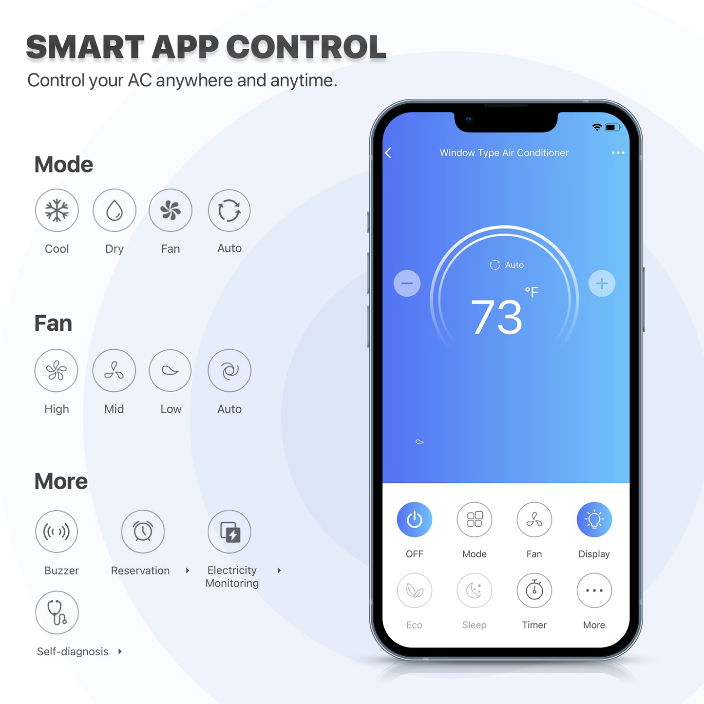 Electrical - Window Air Conditioner w/remote + Wifi App-12K