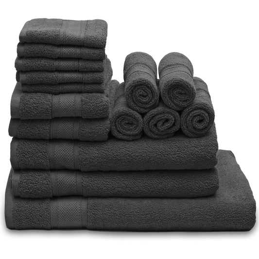 Towel Set - 10*Washcloth + 2*Hand Towel + 2*Bath Towel + 1*Bath Sheet Towel