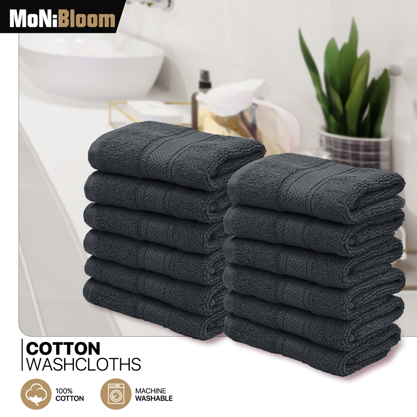 Towel - 12*Washcloth - 12*12 inch