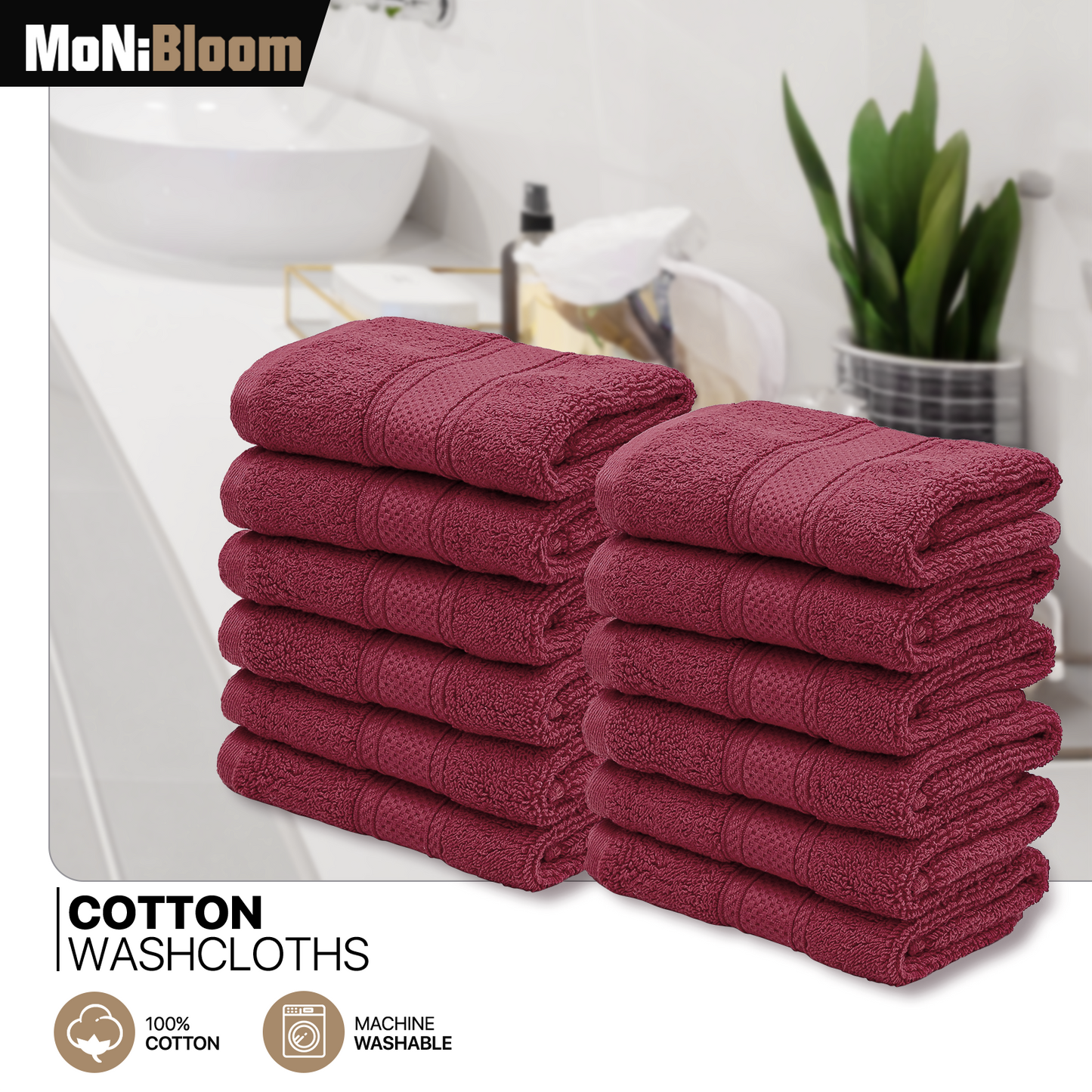 Towel - 12*Washcloth - 12*12 inch