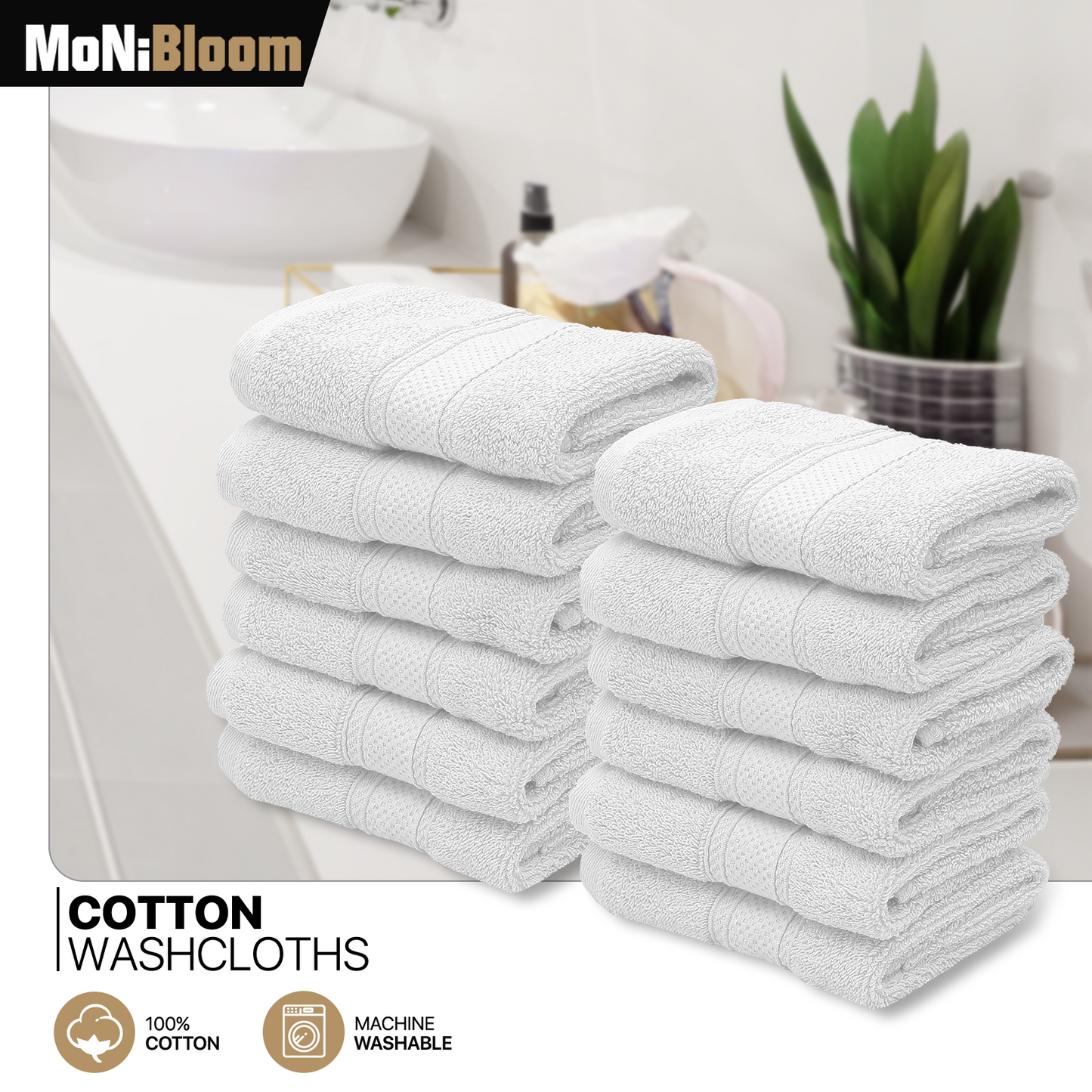 Towel - 12*Washcloth - 12*12 inch