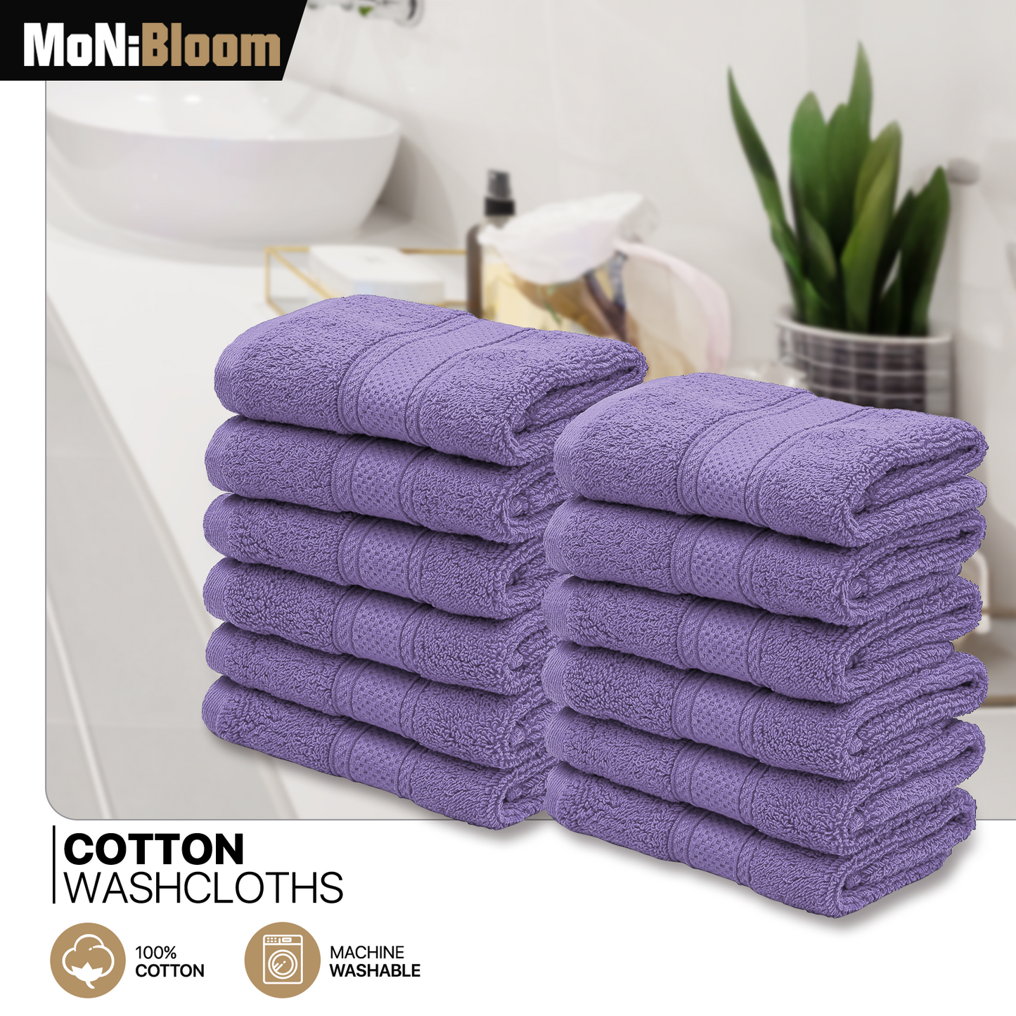 Towel - 12*Washcloth - 12*12 inch