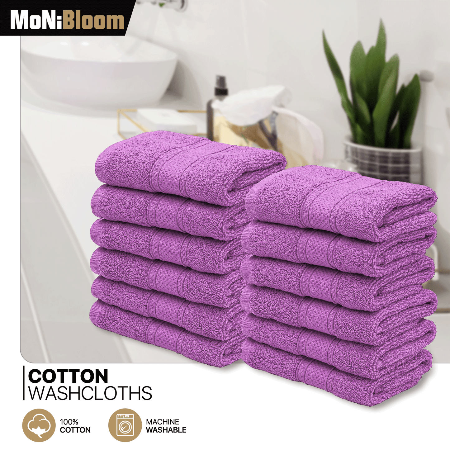 Towel - 12*Washcloth - 12*12 inch