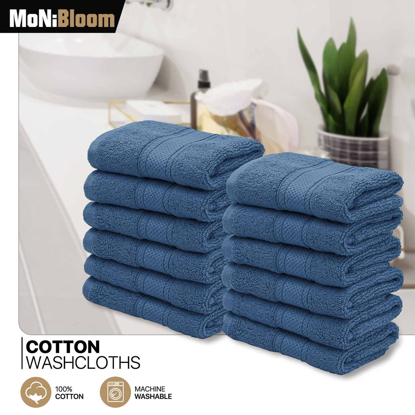 Towel - 12*Washcloth - 12*12 inch